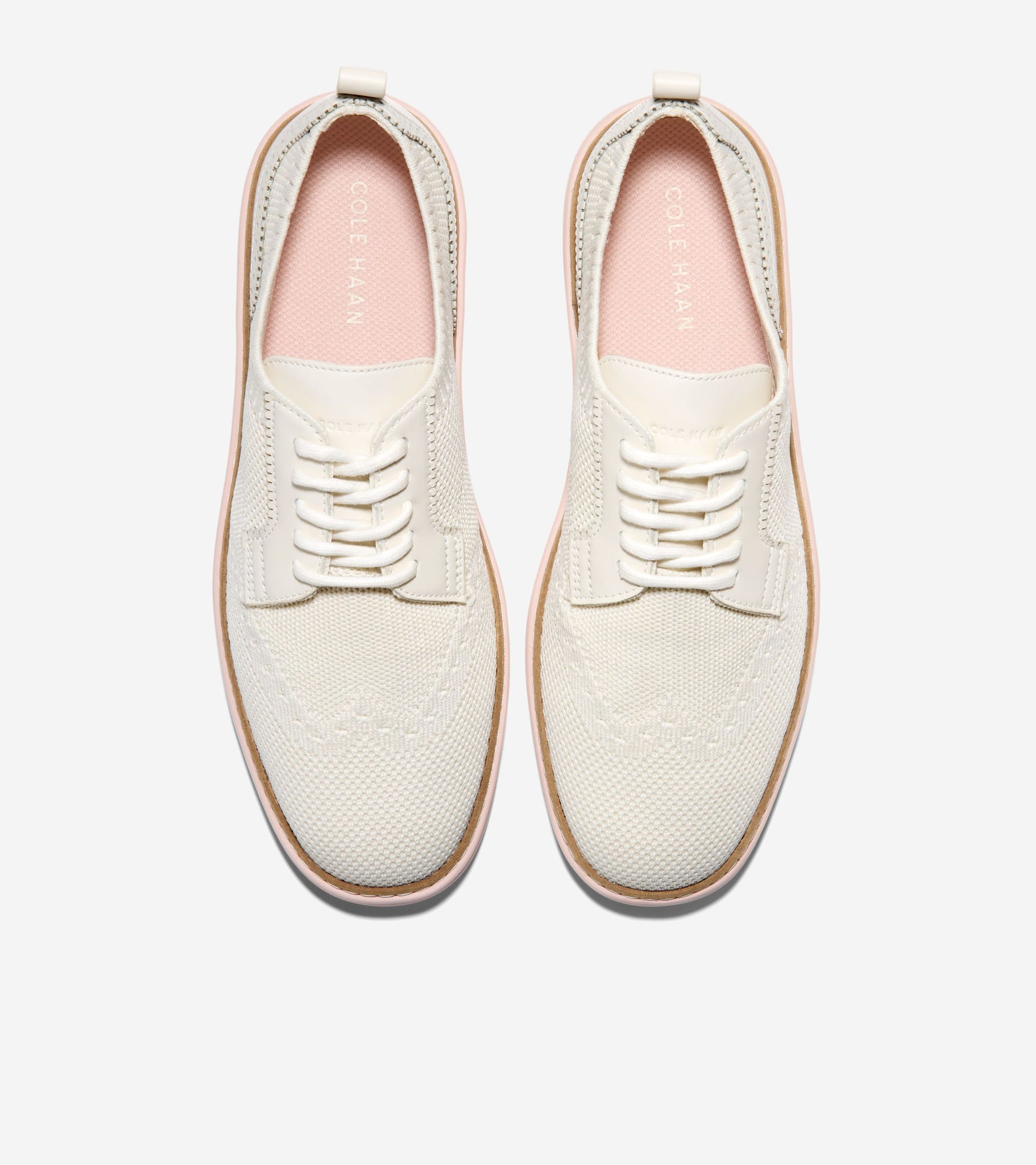 W33445:IVORY KNIT/LEATHER/CAMEO ROSE