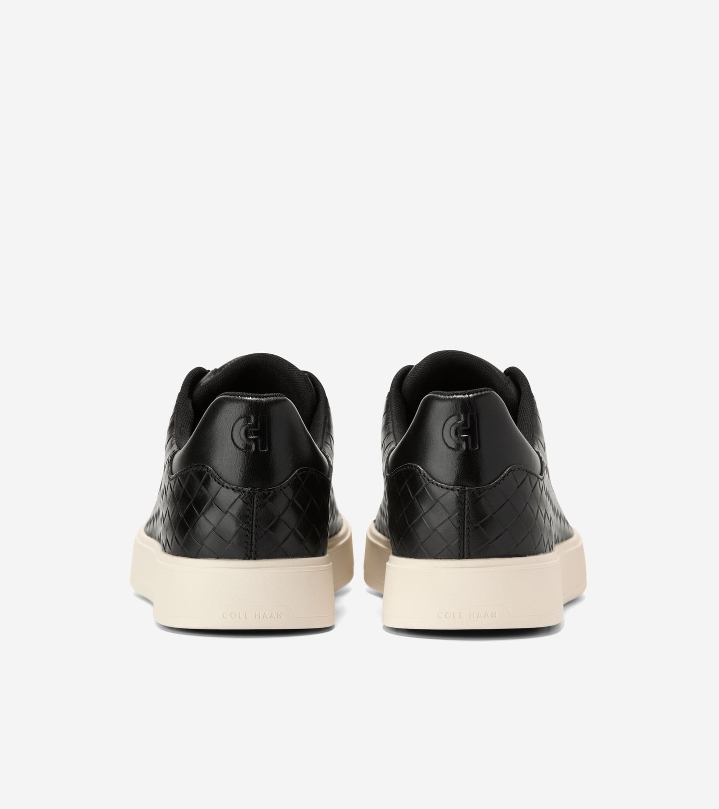 C43709:BLACK WOVEN EMBOSS / IVORY