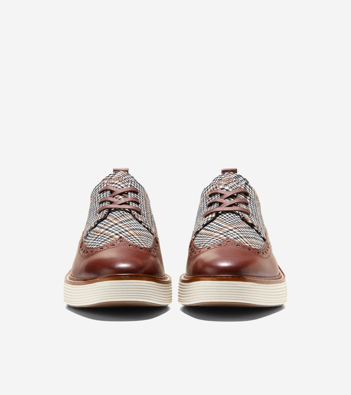 W38505:NEUTRAL PLAID / CH HICKORY LEATHER