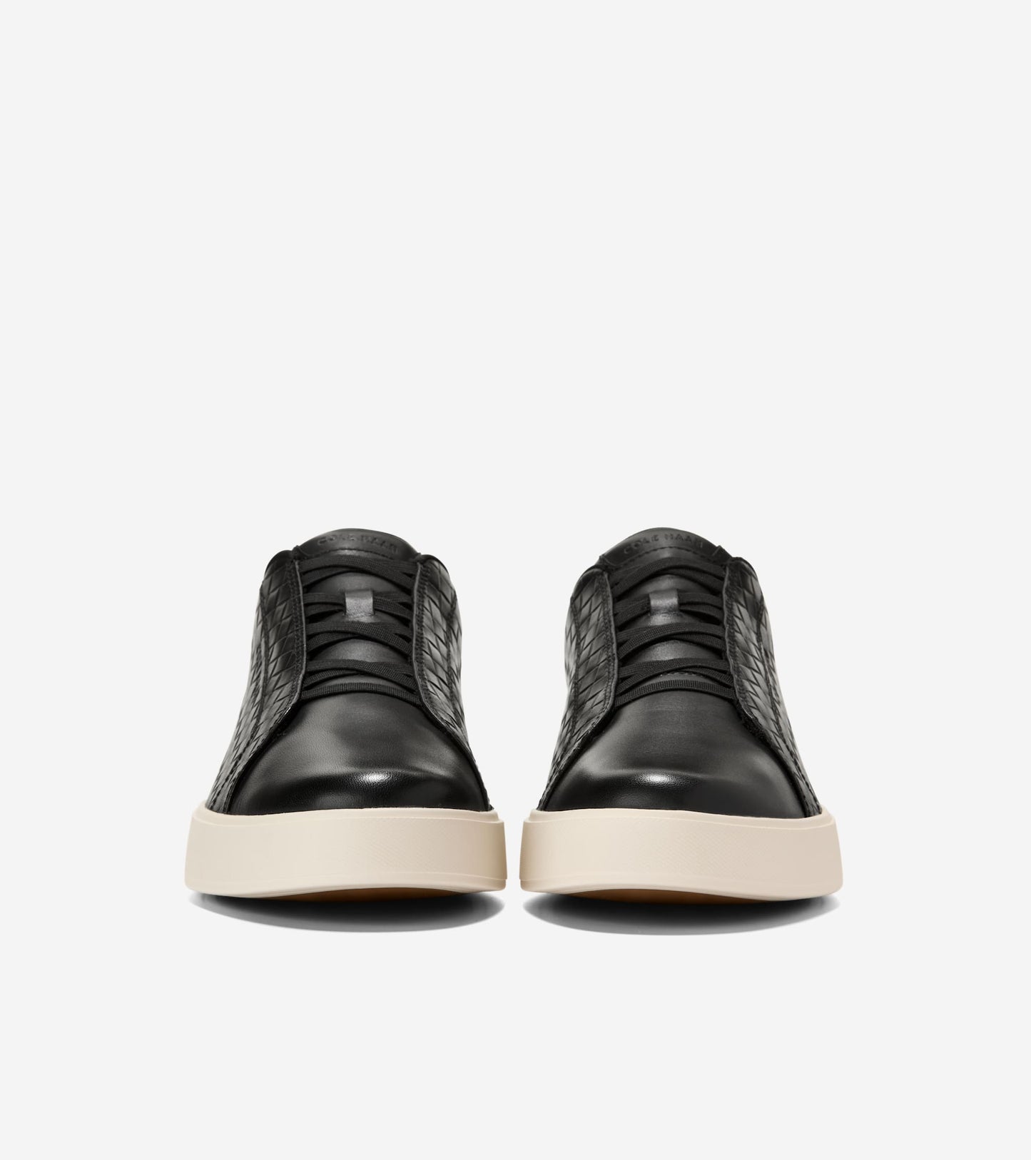 C43709:BLACK WOVEN EMBOSS / IVORY