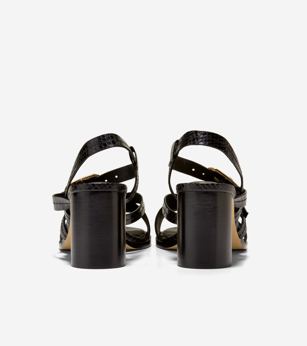 W36934:BLACK GLOSSY SNAKE PRINT LTHR