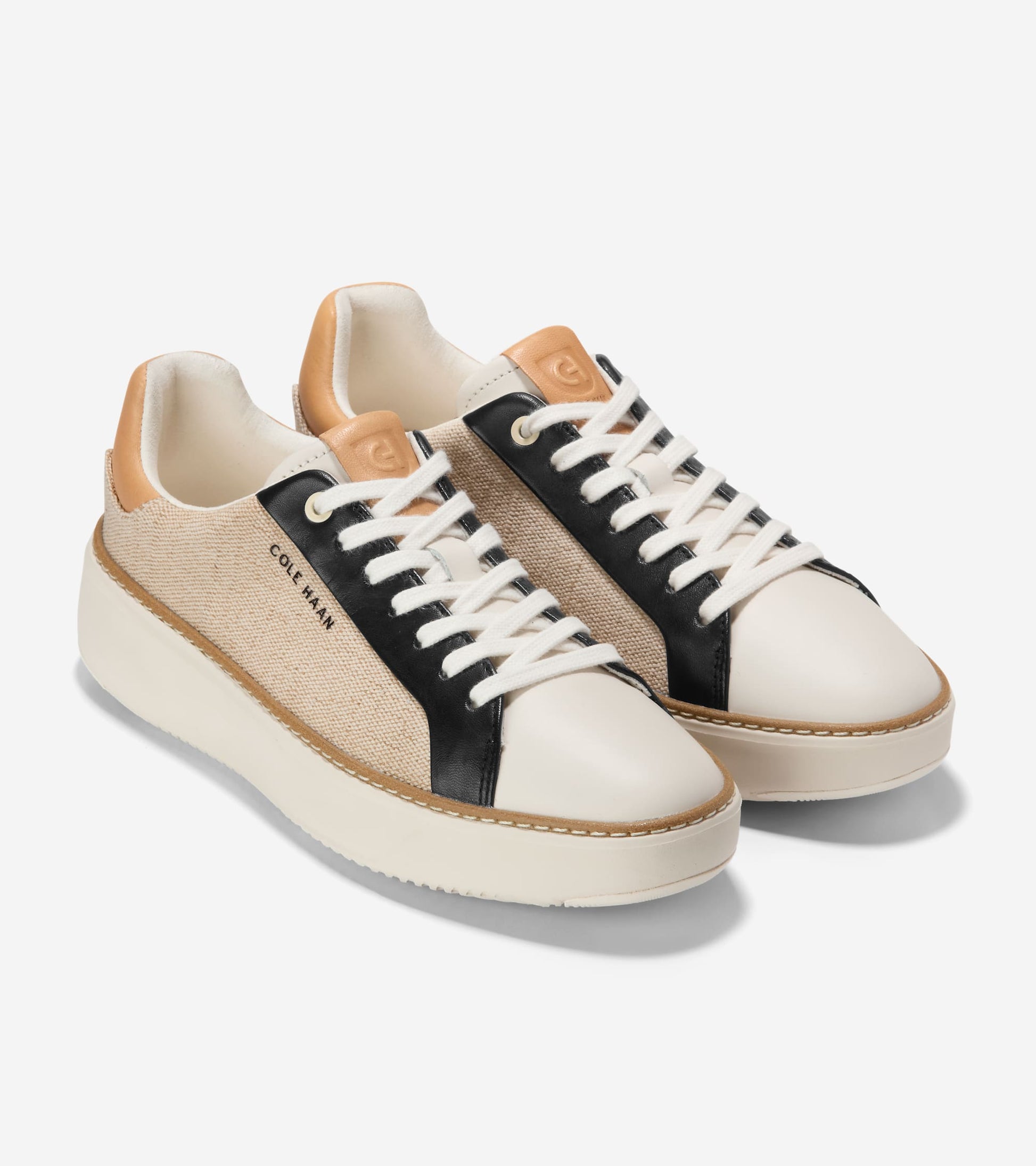 W34465:NATURAL CANVAS/ BLACK/ BISCUIT/ IVORY